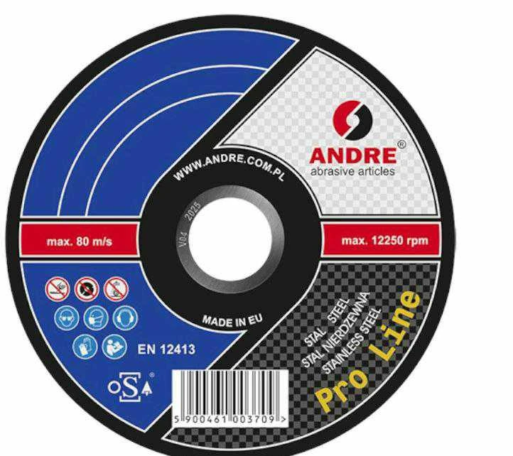 ANDRE PJOVIMO DISKAS METALUI 125 x 1,0mm METAL/INOX PRO LINE NEW 95A54RBF