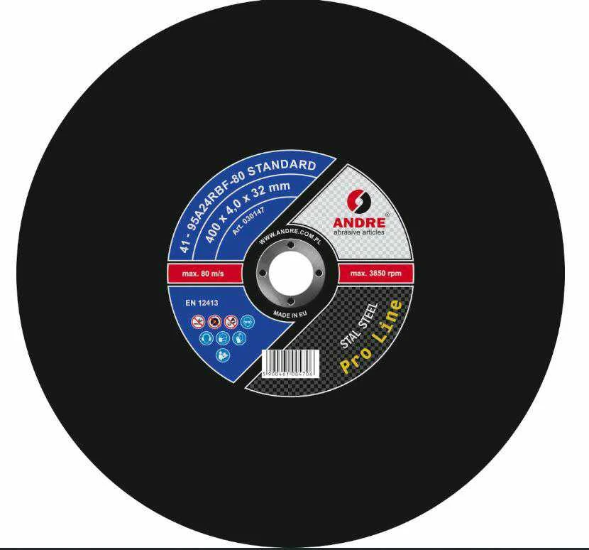 ANDRE PJOVIMO DISKAS METALUI 400 x 4,0mm x 32mm STANDARD PRO LINE 95A24RBF