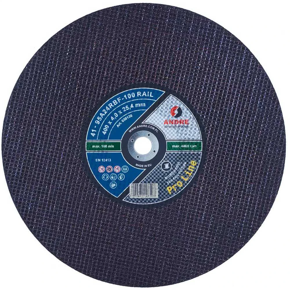 ANDRE PJOVIMO DISKAS METALUI 400 x 4,0mm x 32mm RAIL 100 PRO LINE 95A24RBF GELEŽINKELIO BĖGIAMS