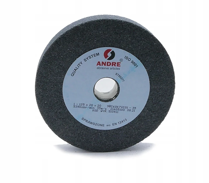 ANDRE PLOKŠČIAS ŠLIFAVIMO DISKAS 125mm x 20mm x 20mm 98C60K7VC01-35 Juodas „TIPAS 1”