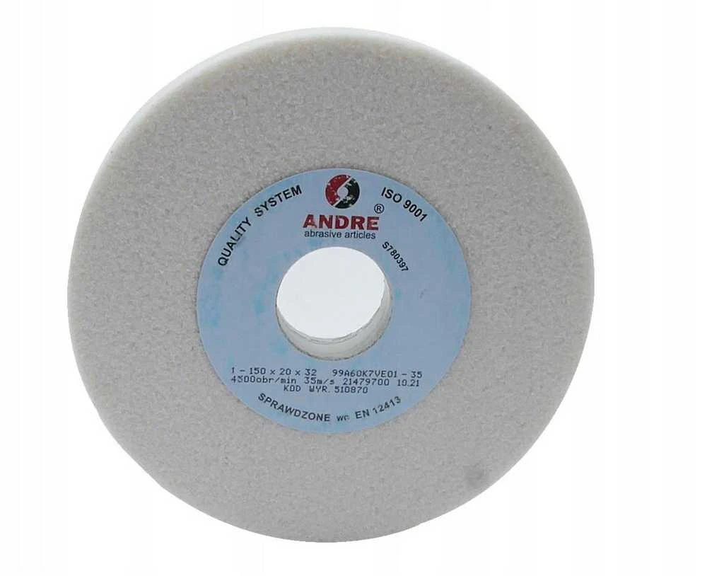 ANDRE PLOKŠČIAS ŠLIFAVIMO DISKAS 150mm x 20mm x 32mm 99A60K7VE01-35 Baltas „1 TIPAS”