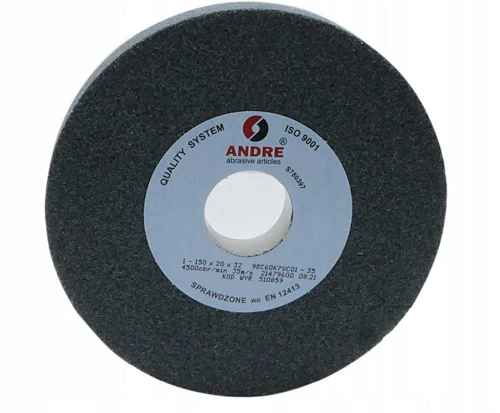ANDRE PLOKŠČIAS ŠLIFAVIMO DISKAS 150mm x 20mm x 32mm 98C60K7VC01-35 Juodas „TIPAS 1”