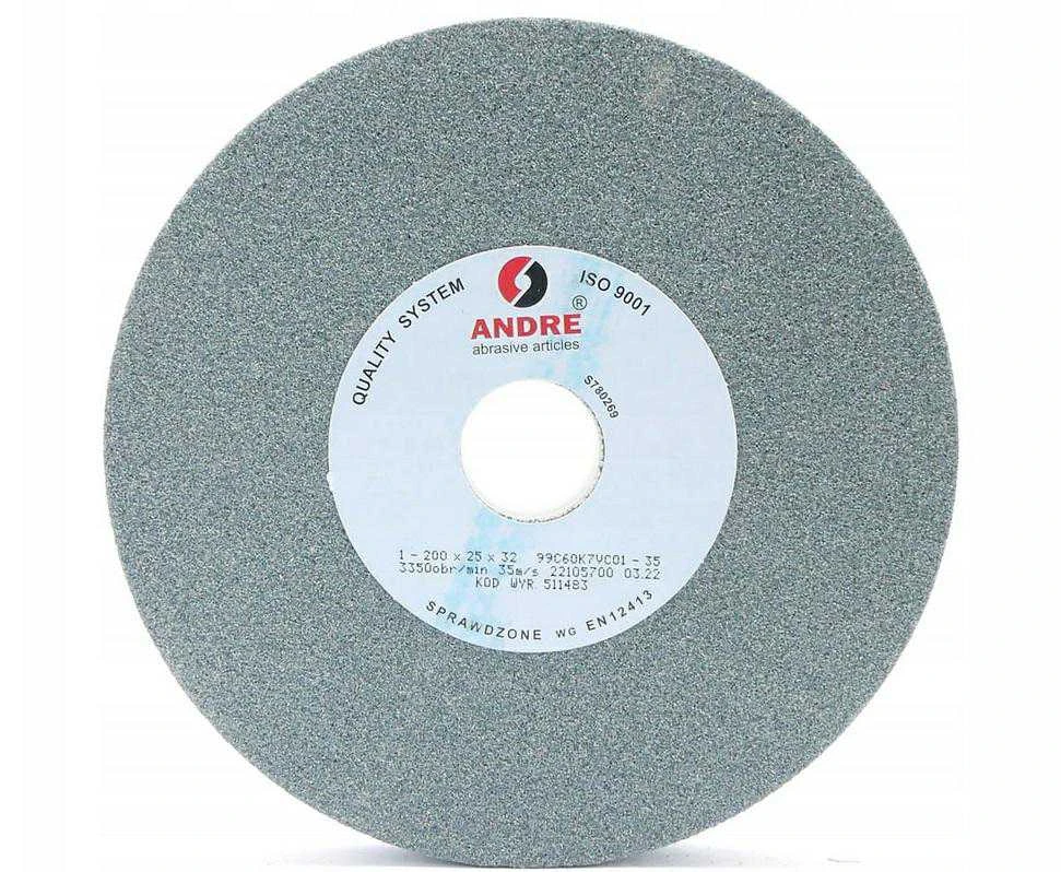 ANDRE PLOKŠČIAS ŠLIFAVIMO DISKAS 200mm x 25mm x 32mm 99C60K7VC01-35 ŽALIAS „TIPAS 1”