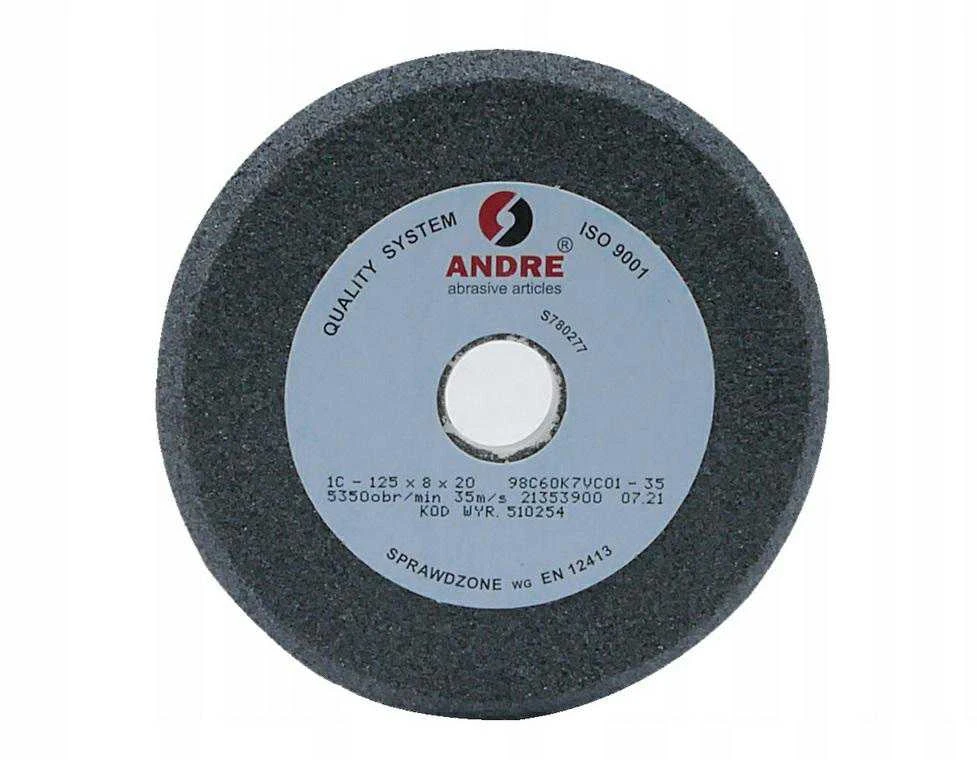 ANDRE PROFILUOTAS ŠLIFAVIMO DISKAS 125mm x 8mm x 20mm 98C60K7VC01-35 Juodas „TIPAS 1C”