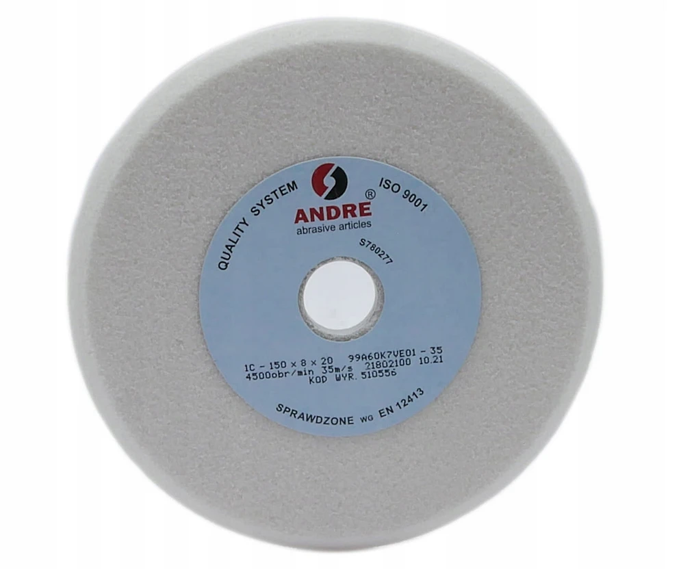 ANDRE PROFILUOTAS ŠLIFAVIMO DISKAS 150mm x 8mm x 20mm 99A60K7VE01-35 Baltas „TYP 1C”