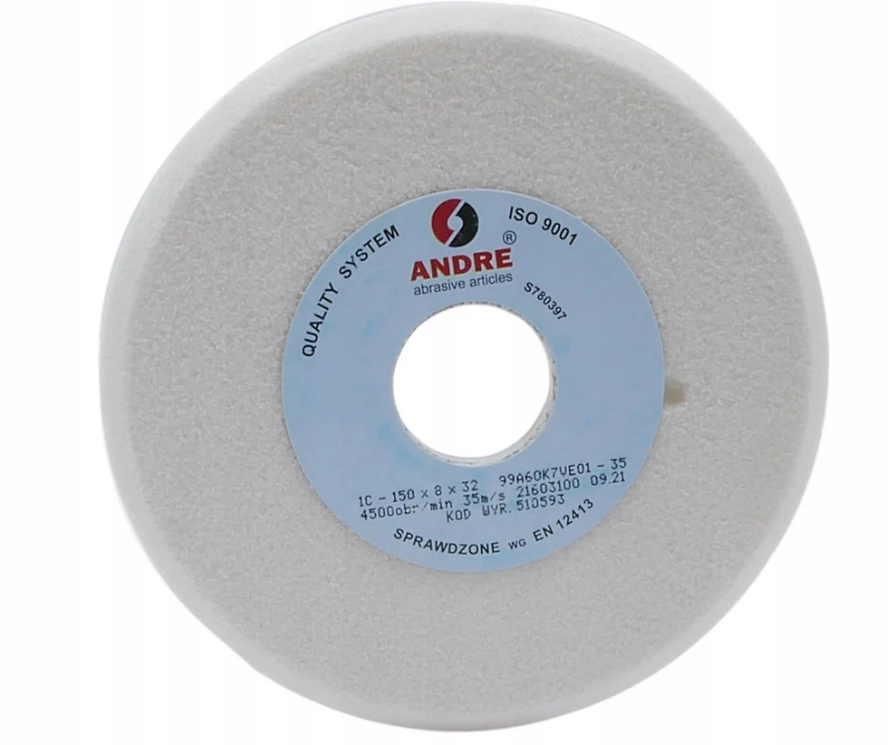 ANDRE PROFILUOTAS ŠLIFAVIMO DISKAS 150mm x 8mm x 32mm 99A60K7VE01-35 Baltas „TYP 1C”