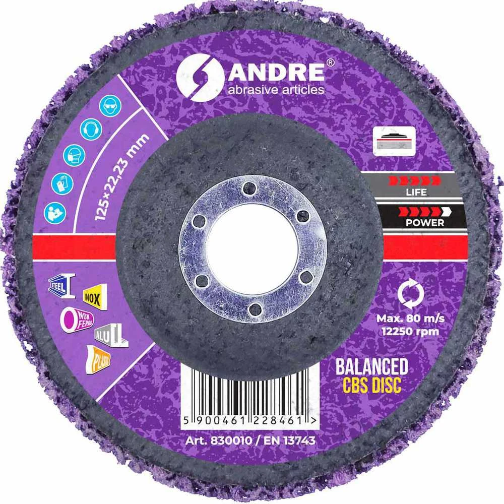 ANDRE ŠLIFAVIMO DISKAS CBS 125mm BALANCED – VIOLETINIS