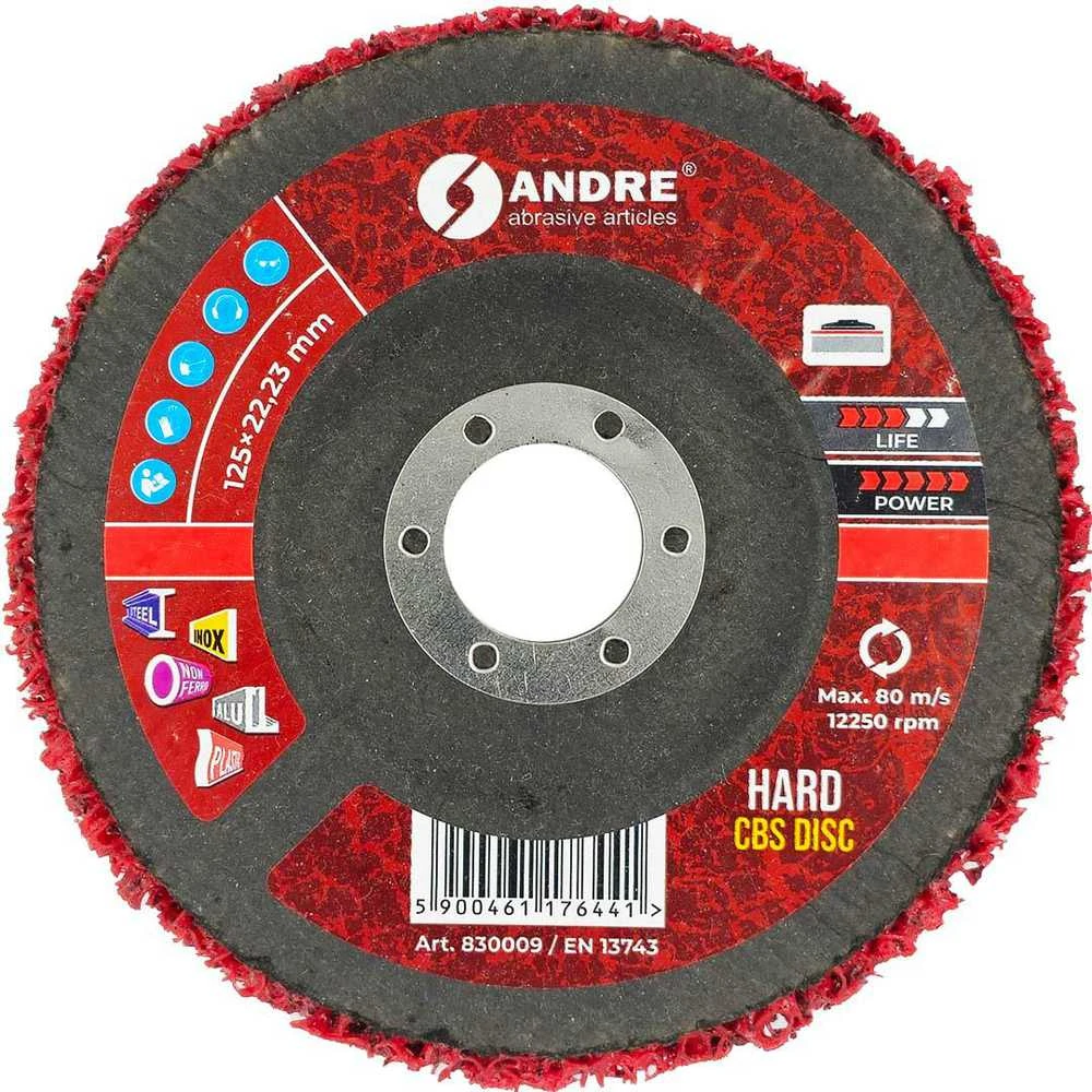 ANDRE ŠLIFAVIMO DISKAS CBS 125mm HARD – Raudonas