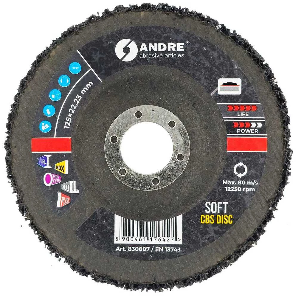 ANDRE ŠLIFAVIMO DISKAS CBS 125mm SOFT – Juodas
