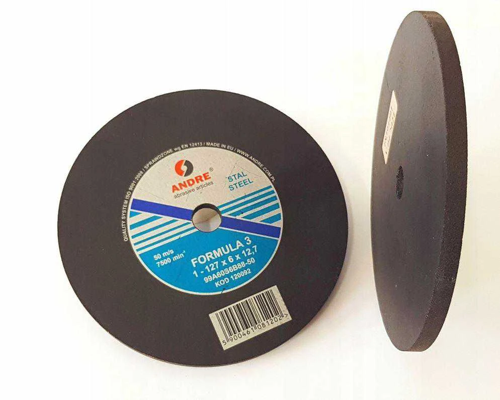 ANDRE ŠLIFAVIMO DISKAS JUOSTINIŲ PJŪKLŲ GALANDIMUI 127 x 6 x 12,7mm 99A60S6B88 – 50 FORMULA „3”