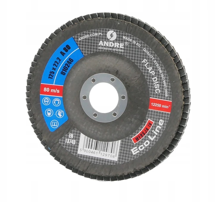 ANDRE ŠLIFAVIMO DISKAS ŽIEDLAPINIS 125mm P80 ECO LINE IV VERSIJA