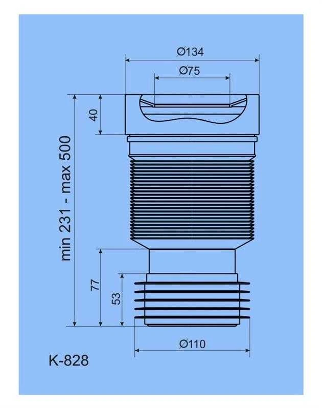 Ani_Plast Unitazo mova Ani Plast K828, Ø 110/134 mm
