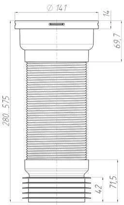Ani_Plast Unitazo mova Ani Plast K928, Ø 110/141 mm