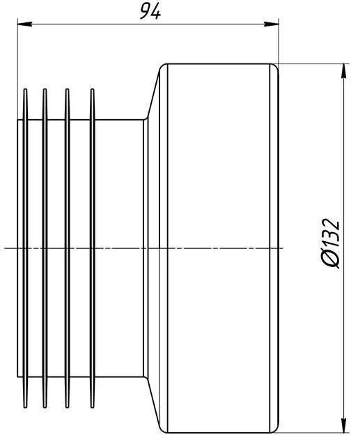 Ani_Plast Unitazo mova Ani Plast W0210EU, Ø 132 mm, balta