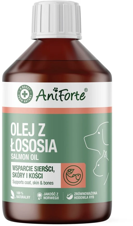ANIFORTE Salmon oil – papildai šunims ir katėms – 250ml