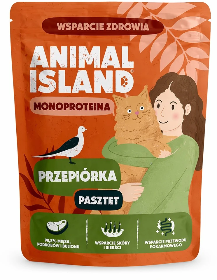 Gyvūnų Maistas - ANIMAL ISLAND Mono Quail šlapias kačių maistas 100g begrūdis, be glitimo