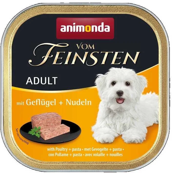 Animoda ANIMONDA Vom Feinsten Adult paukštiena with pasta – drėgnas ėdalas šunims – 150g