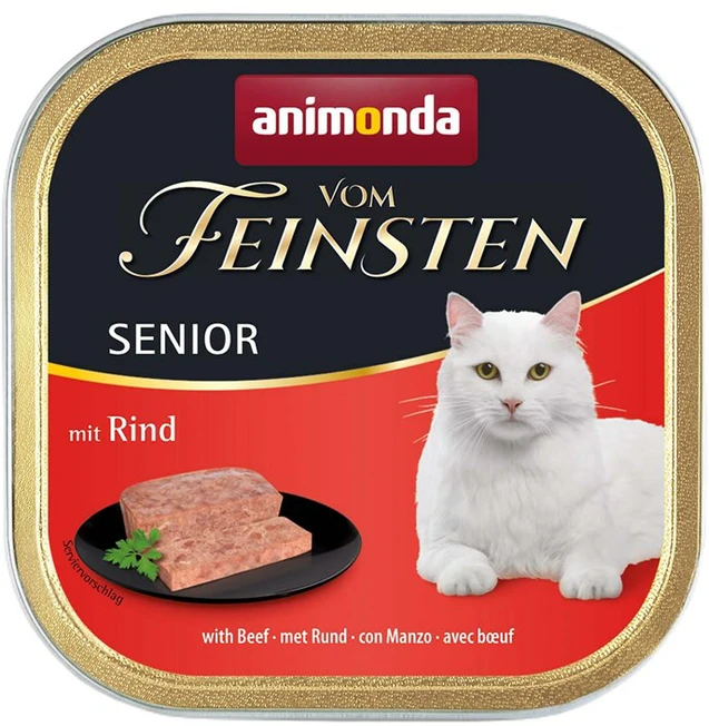 Animoda Drėgnas Kačių Maistas - ANIMONDA Vom Feinsten Senior Su Jautiena 100g
