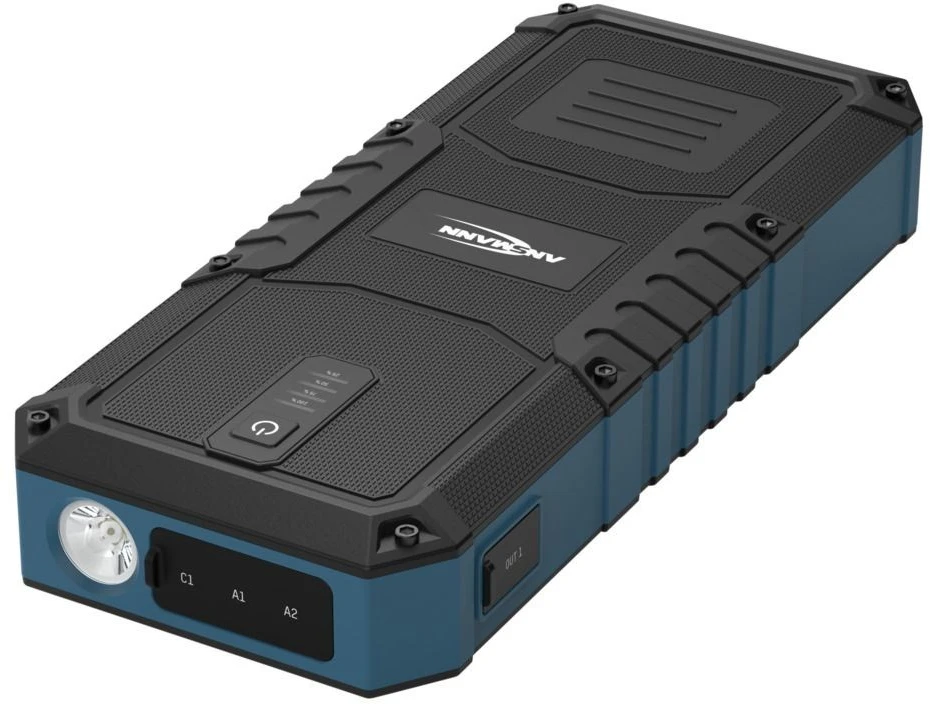 Išorinis akumuliatorius (Powerbank) su automobilio užvedimo funkcija 600A/2500A 59.2Wh IP65 USB-A/USB-C 15W Jump Starter 16.0 ANSMANN