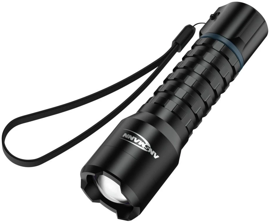 Ansmann TS1000RF juodas LED rankinis žibintuvėlis