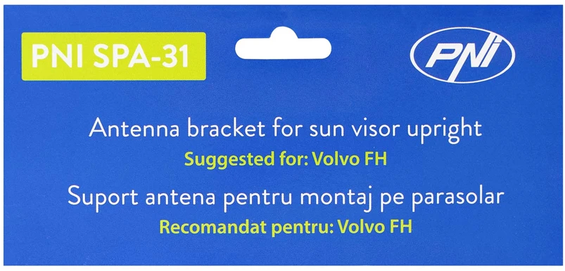 Antenos laikiklis PNI SPA-31 tvirtinimui prie skydelio nuo saulės, rekomenduojamas Volvo FH