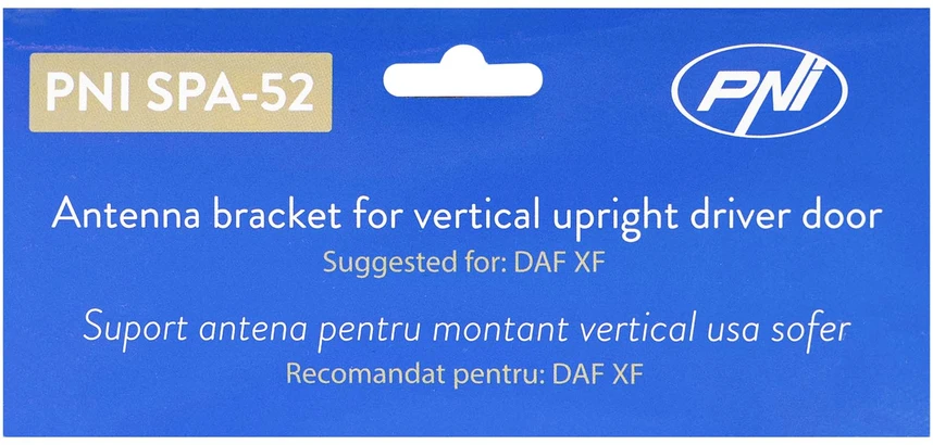 Antenos laikiklis PNI SPA-52, skirtas montuoti ant vertikalaus vairuotojo durelių statramsčio, rekomenduojamas DAF XF SERIES