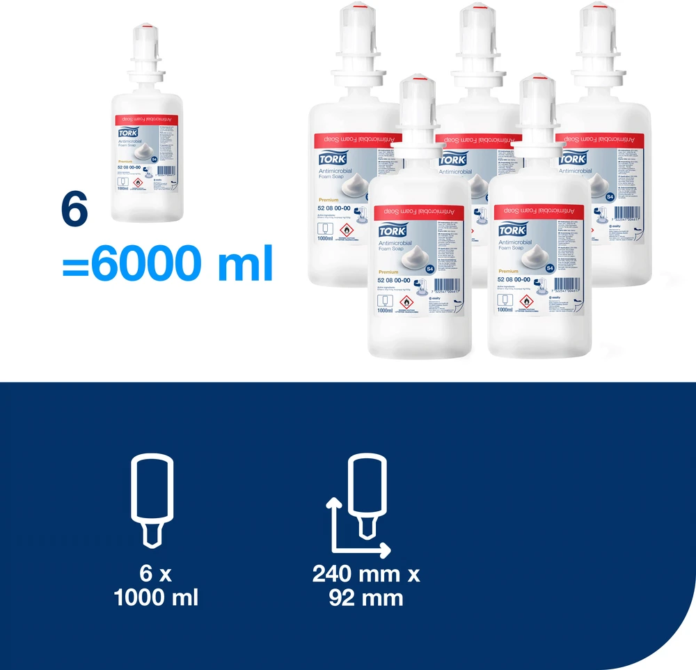 Muilo putos TORK S4 Antimikrobinis, 1l, 520800