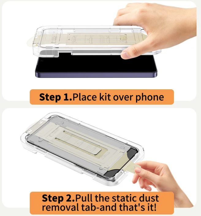 Antirefleksine telefono ekrano apsauga Tech-Protect QUICK SET AR+ Samsung Galaxy S26+ PLUS juodas