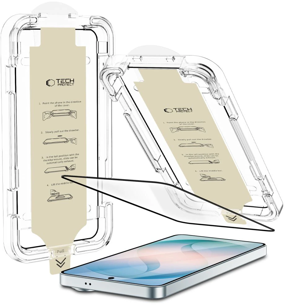 Antirefleksine telefono ekrano apsauga Tech-Protect QUICK SET AR+ Samsung Galaxy S26+ PLUS juodas