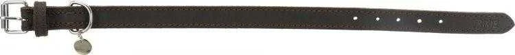 TRIXIE Rustic rieb. odos antkaklis, S-M 34-40cm/25mm, tams. rudas