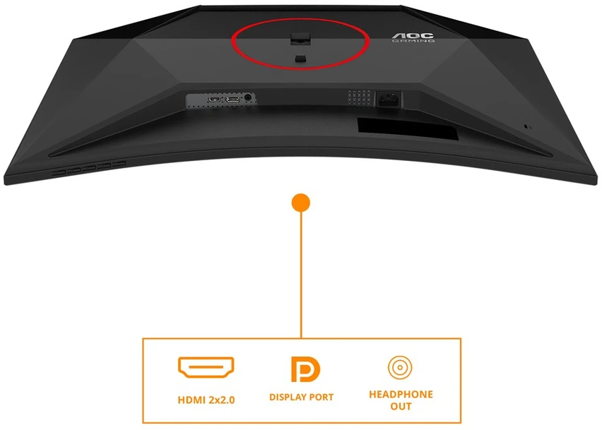 AOC G4 C32G4Z kompiuterio monitorius 80 cm (31.5″) 1920 x 1080 pikseliai „Full HD“ LCD Juoda, Raudona