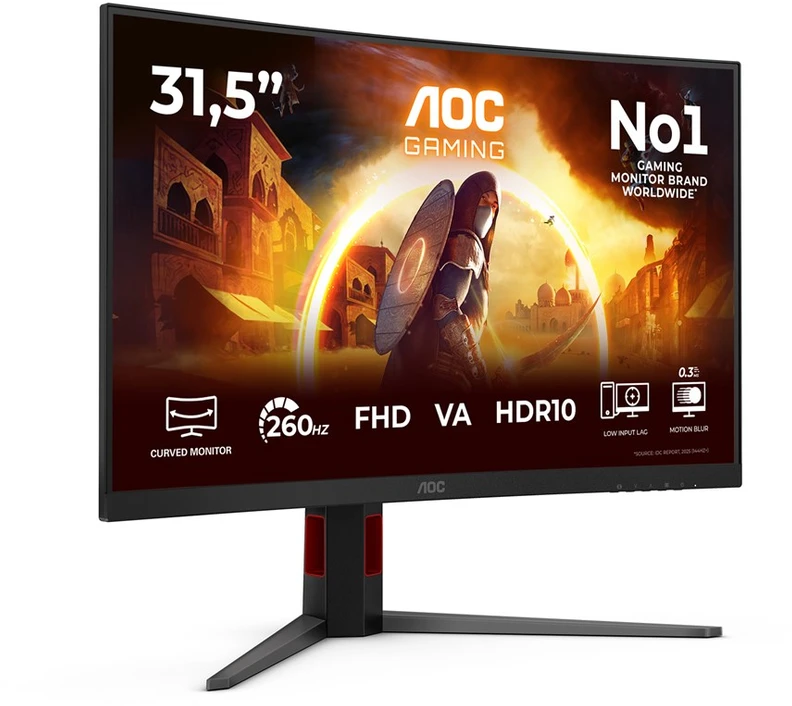 AOC G4 C32G4Z kompiuterio monitorius 80 cm (31.5″) 1920 x 1080 pikseliai „Full HD“ LCD Juoda, Raudona