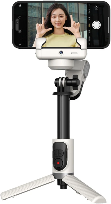 AOCHUAN M1 Pro stabilizatorius su RGB apšvietimu (Baltas)