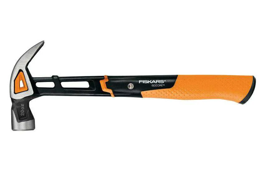 Fiskars IsoCore Apdailos plaktukas, lenkta galva M, 16oz ,1027202