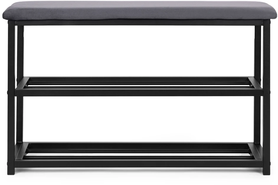 Modernhome Minkšta batų spintelė 80 cm, 2 lentynos