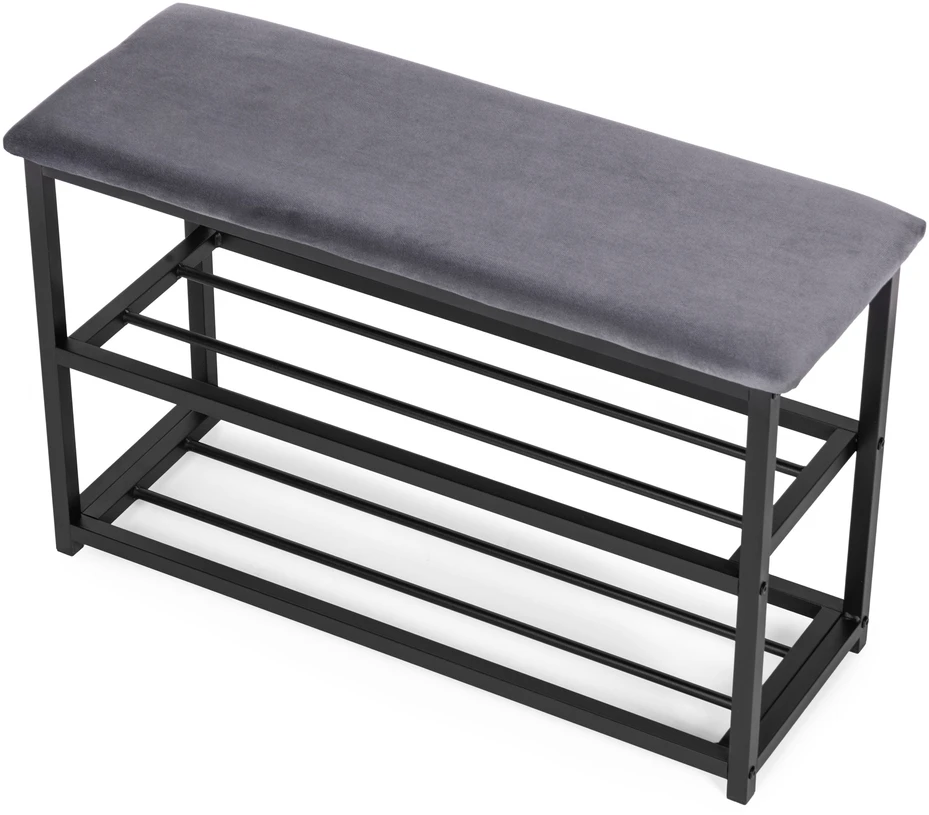 Modernhome Minkšta batų spintelė 80 cm, 2 lentynos