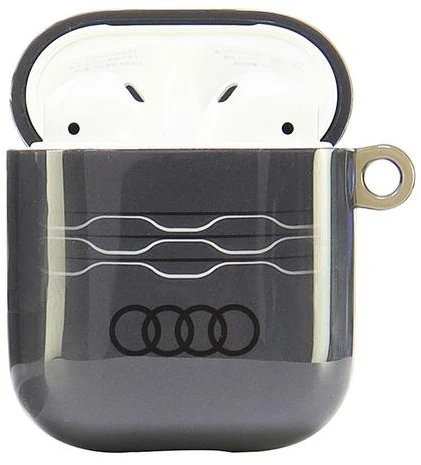 Audi IML Geometric Pattern AirPods 1/2 dėklas pilkos spalvos AU-IMLAP-A6/D3-GY