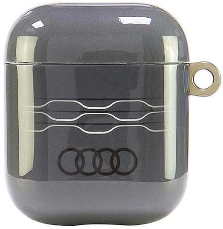 Audi IML Geometric Pattern AirPods 1/2 dėklas pilkos spalvos AU-IMLAP-A6/D3-GY