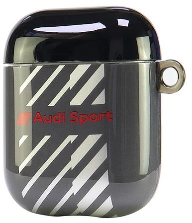 Audi IML Sport AirPods 1/2 dėklas juodos spalvos AUS-IMLAP-RSQ/D1-BK