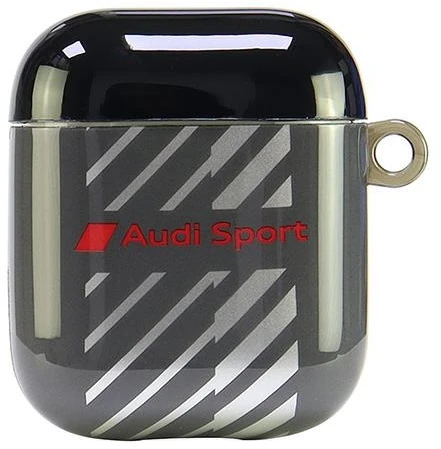 Audi IML Sport AirPods 1/2 dėklas juodos spalvos AUS-IMLAP-RSQ/D1-BK