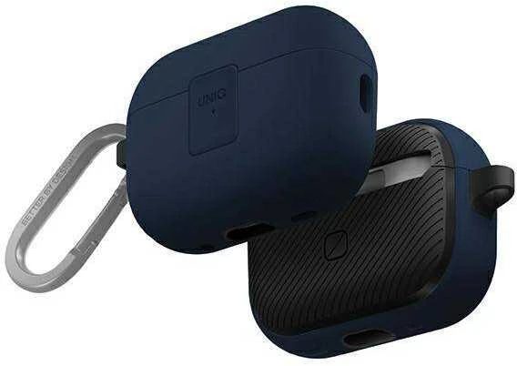 UNIQ Clyde Lock Dėklas AirPods Pro 2 (2022/2023) royal mėlynas-dark pilkos spalvos