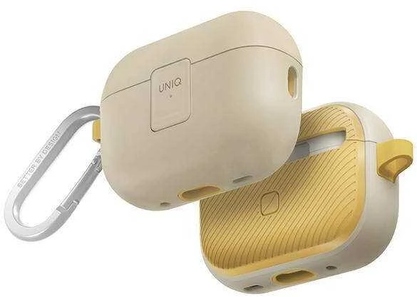 UNIQ Clyde Lock Dėklas AirPods Pro 2 (2022/2023) beige-geltonos spalvos/ivory-canary geltonos spalvos