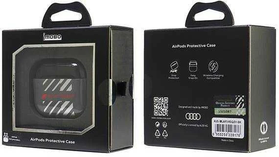 Audi IML Sport AirPods 3 dėklas juodos spalvos AUS-IMLAP3-RSQ/D1-BK