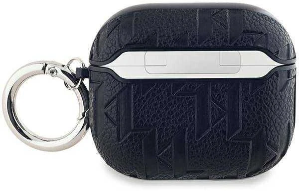 Apple AirPods 3 Karl Lagerfeld Cover Monogram Karl & Choupette Head ausinių dėklas juodos spalvos