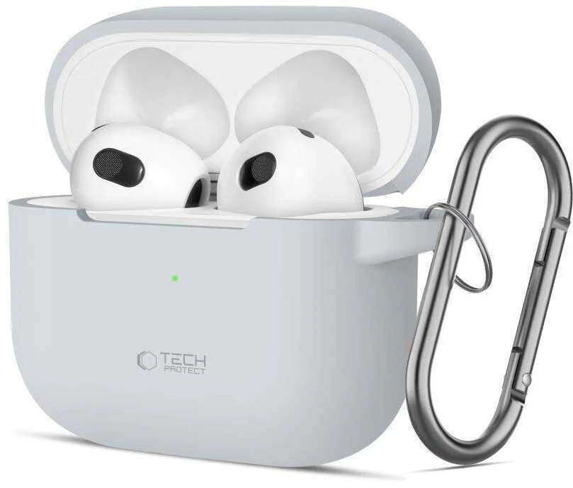 Apple AirPods 3 Tech-Protect silikoninis Crayon dėklas ausinėms pilkos spalvos