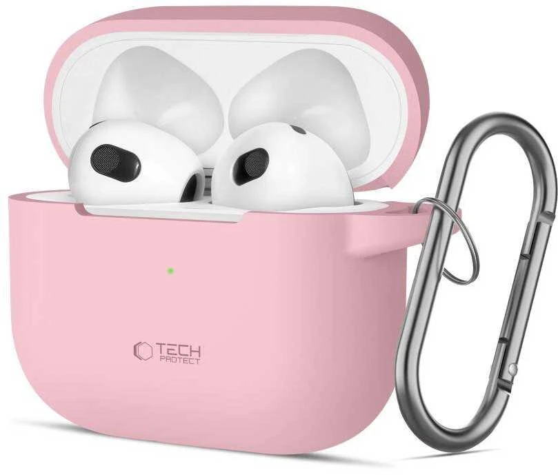 Apple AirPods 3 Tech-Protect silikoninis Dusty dėklas ausinėms rožinės spalvos
