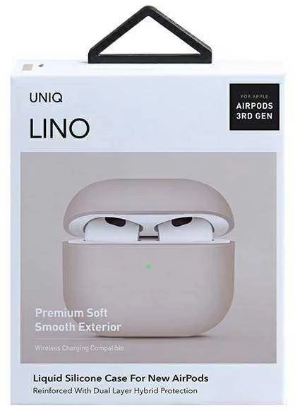 UNIQ Lino Dėklas AirPods 3 gen. Silicone blush rožinės spalvos
