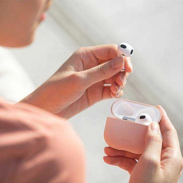 UNIQ Lino Dėklas AirPods 3 gen. Silicone blush rožinės spalvos