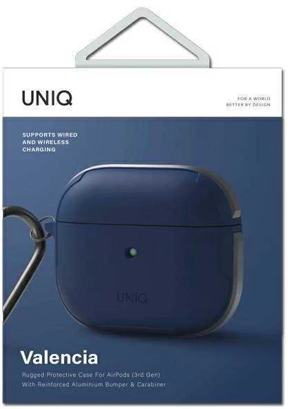 UNIQ Valencia dėklas AirPods 3 mėlynas Antimicrobial