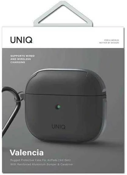 UNIQ Valencia dėklas AirPods 3 pilkos spalvos Antimicrobial